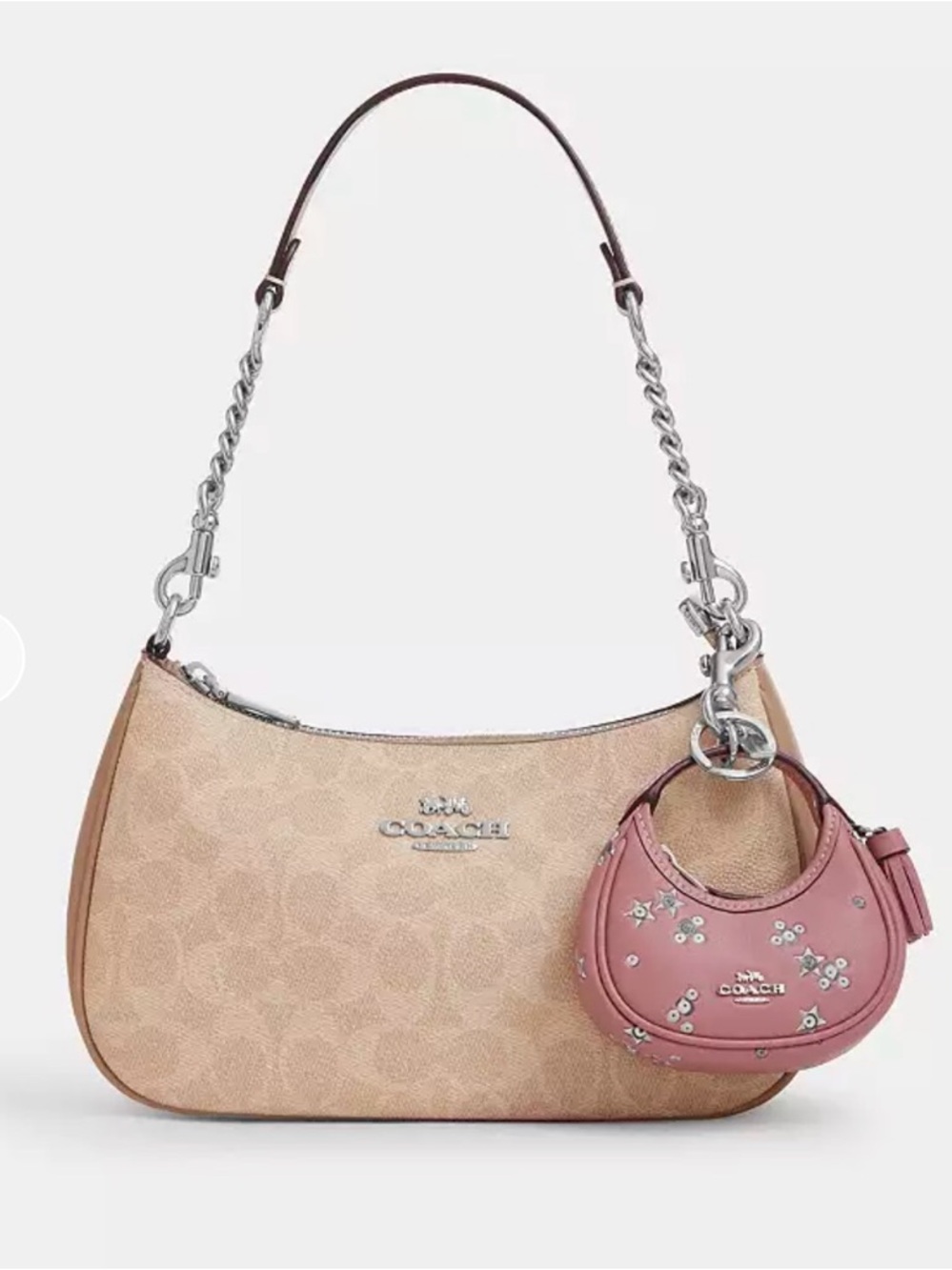 Coach Carmen Bag Charm With Star Print - Picture 2 of 5